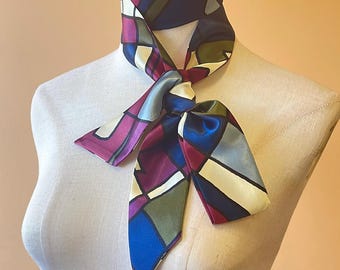 Handmade Silk Skinny Scarf, Hair Tie, Bridesmaid Accessory