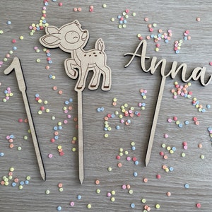 Cake Topper Set Deer Birthday Children&#39;s Birthday Cake Baking