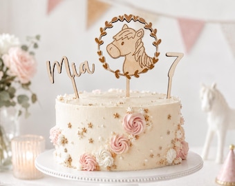 Cake Topper Set Pferd Geburtstag Kindergeburtstag Torte Kuchen Backen