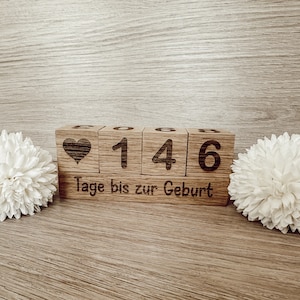 Countdown Geburt Geschenk Geschenkidee Baby Babyparty