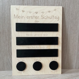 Schultafel Tafel Einschulung 2024 Schulkind Schule 1. Klasse Erinnerung Geschenk Herzchen