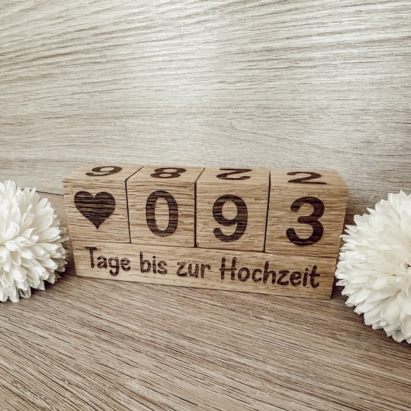 Countdown Hochzeit Geschenk Einschulung Urlaub