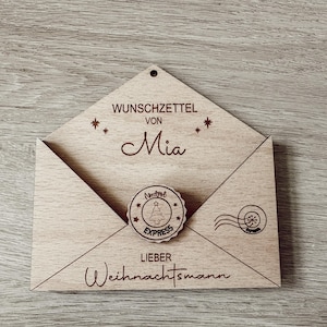 Wunschzettel Christkind Weihnachtsmann Weihnachten personalisierbar