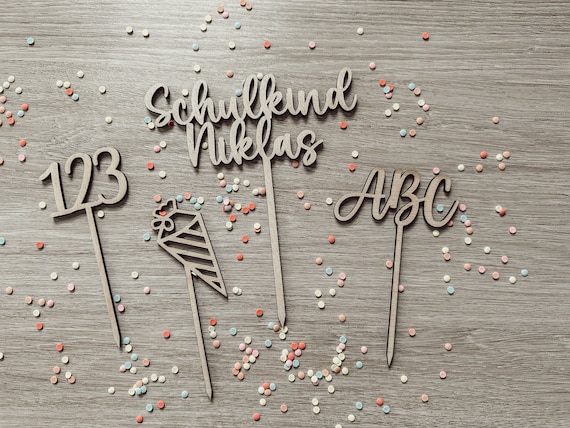 Cake Topper Set Einschulung Schulkind 2026 Schulstart 1. Klasse Torte Gebäck