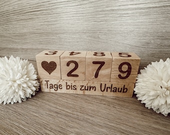 Countdown Urlaub Geschenk Geschenkidee