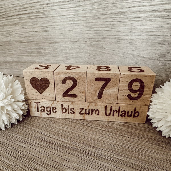 Countdown Urlaub Geschenk Geschenkidee