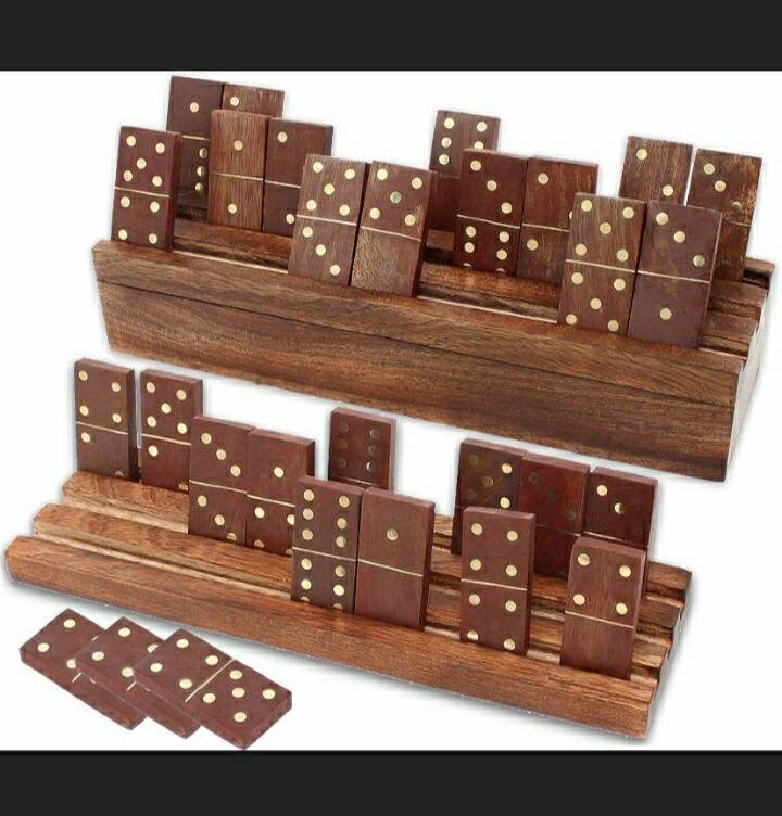 Beautiful Chritmas gift Handmade Wooden Domino Tray Set Double Etsy