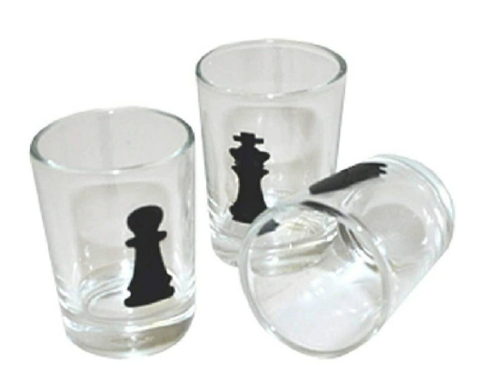Chess Shot Glass Set Glass Chess Board Party Drinking Game Etsy