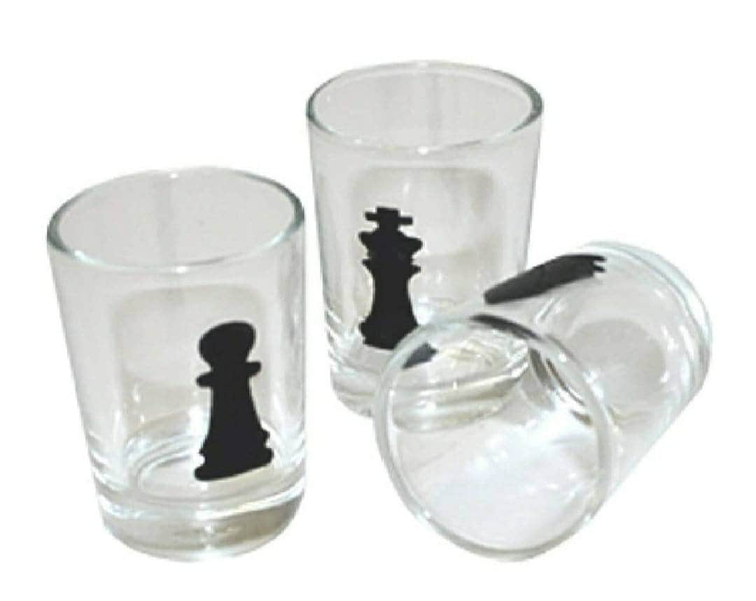 Chess Shot Glass Set Glass Chess Board Party Drinking Game Etsy