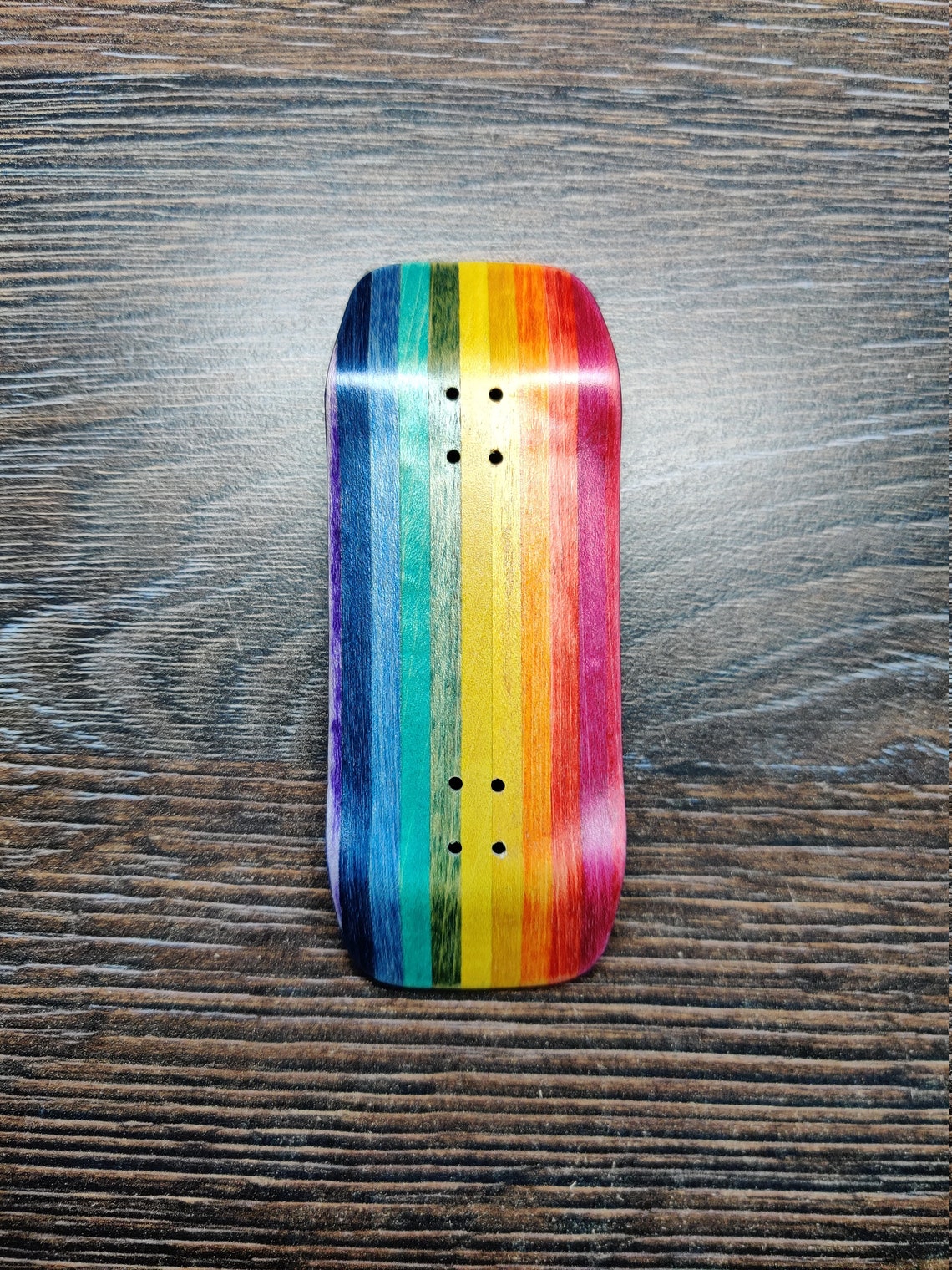 D'oh Fingerboard Deck Split Rainbow Etsy