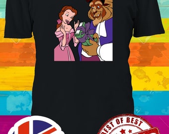 Belle and the Beast Womens T-Shirt S-2XL beauty inspired bell gift ladies