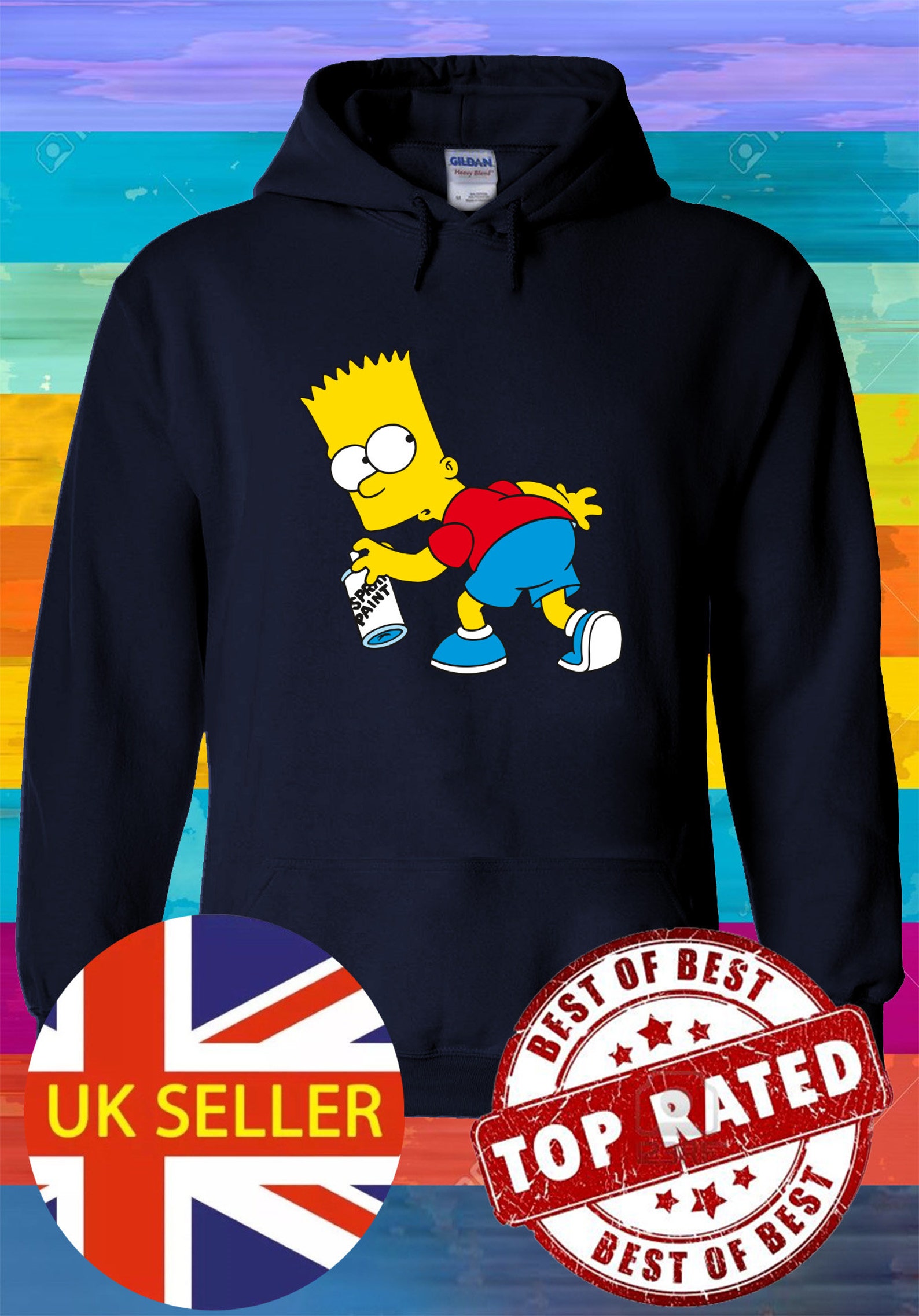 Exciting Bart Simpson And Spray Paint Hoodie Sweatshirt
