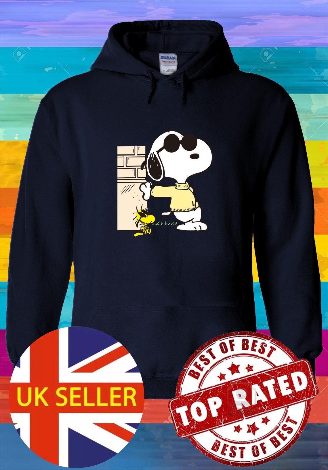 Snoopy And Woodstock Cool Hoodie Sweatshirt Jumper Pullover Etsy