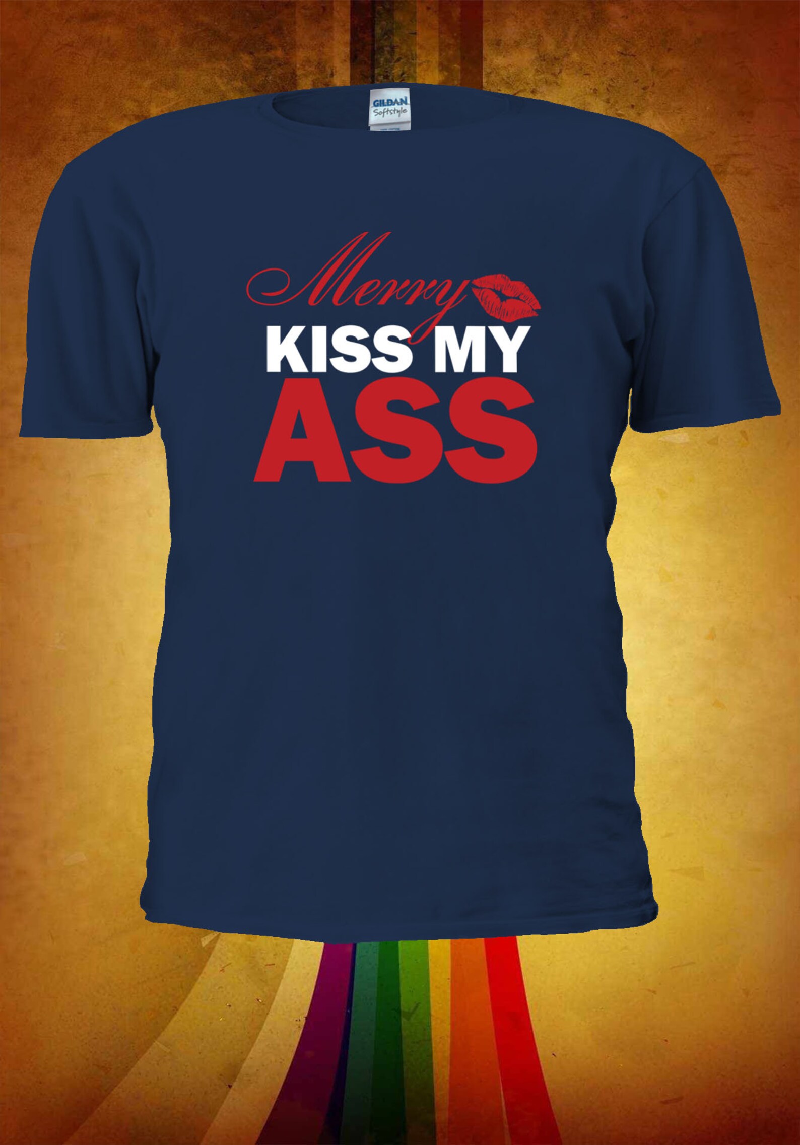 Merry Kiss My Ass Funny Quote Slogan T Shirt Tshirt Oversized Etsy