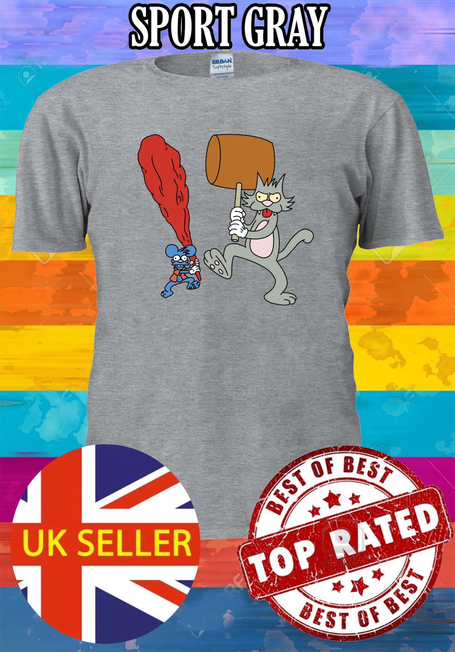 the itchy and scratchy show t shirt