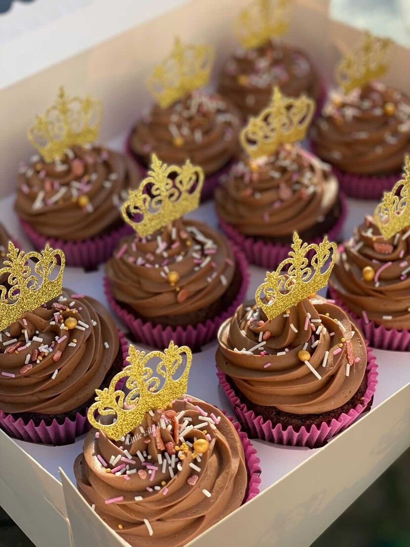 Mini Crown Cupcake Toppers Etsy