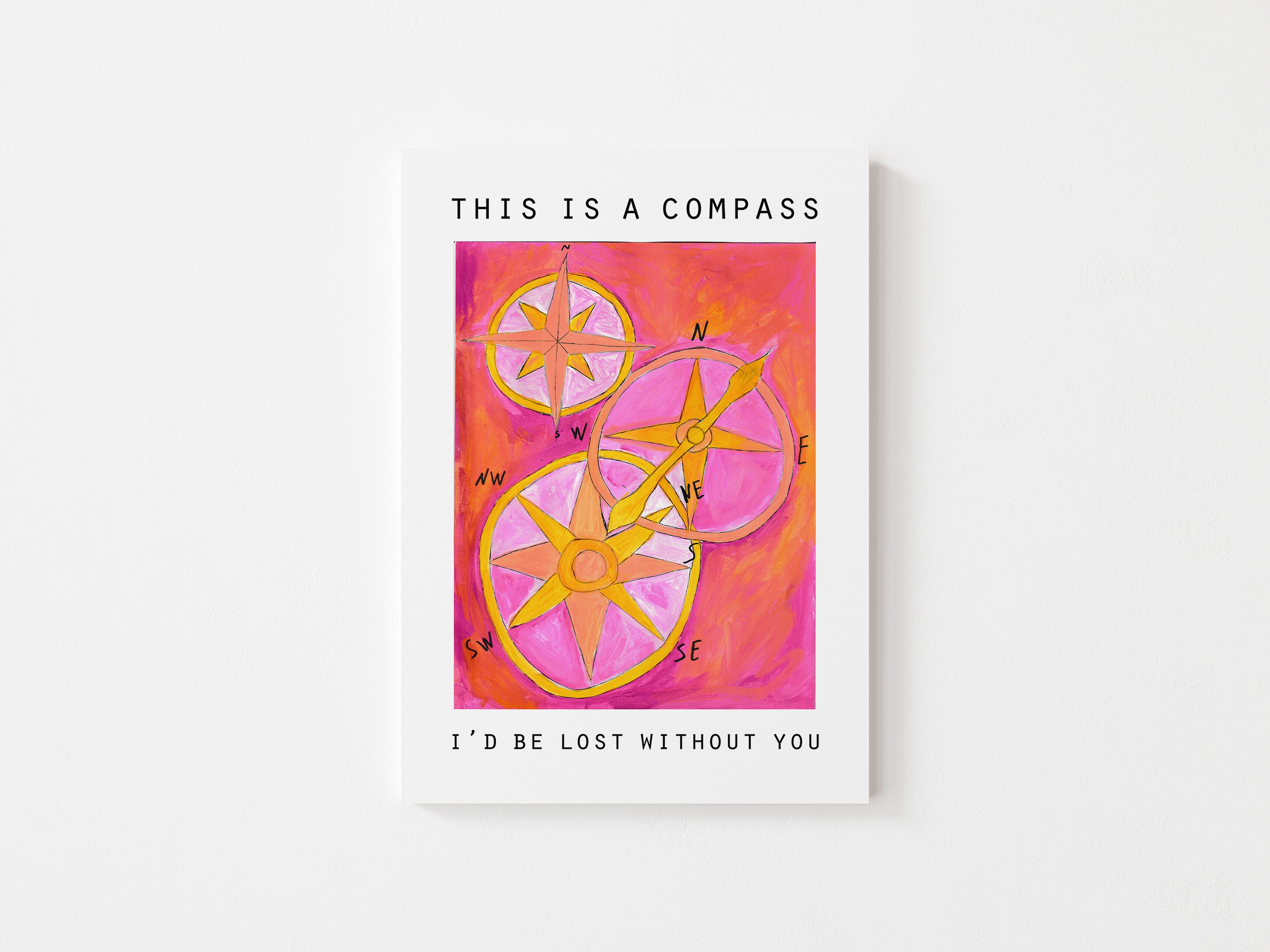 I'd Be Lost Without You Compass Cardthis is a Compass Etsy
