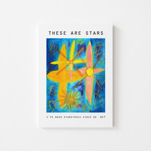 Starstruck by You Cute Love Card-These are Stars I&#39;ve Been Starstruck Since We Met-Multimedia Artwork (5 in x 6.5 in)
