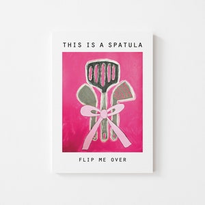 Flip Me Over Cheeky Love Card-Esta es una espátula Flip Me Over-Multimedia Artwork (5in x 6.5 in)