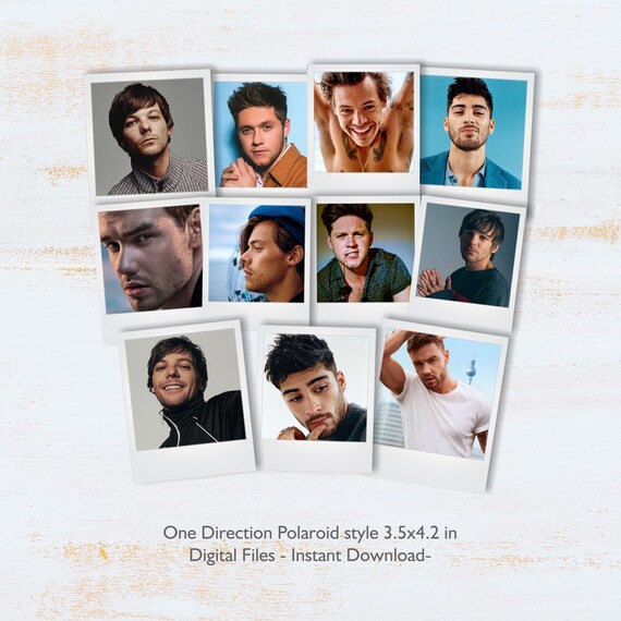 one direction polaroid style digital photo pack print etsy