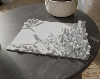 3D Print New York BROOKLYN BRIDGE 5X7 3D City Series STL