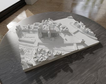 3D Print Frankrijk Notre Dame de Paris 5X7 3D City Series STL