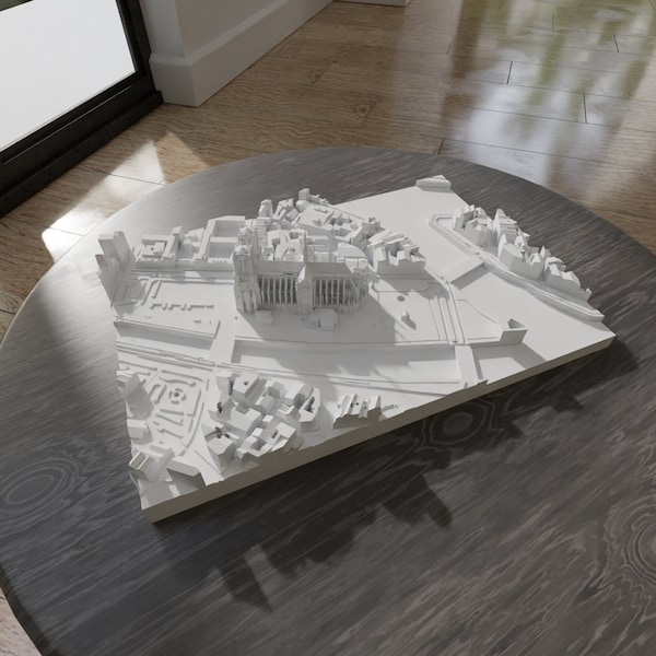 3D Print France Notre Dame de Paris 5X7 3D City Series STL