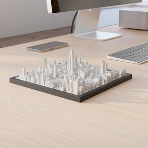 New York Midtown Manhattan Desktop Art 3D Printed 4X4INCH