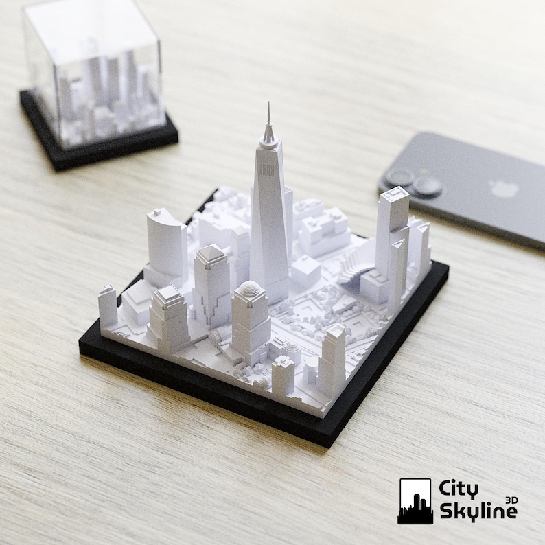 One World Trade Center,New York | Pocket City Skyscraper | City Skyline with Acrylic Display Case | Gifts and desk deco | Miniature Bild 2