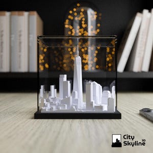 One World Trade Center,New York | Pocket City Skyscraper | City Skyline with Acrylic Display Case | Gifts and desk deco | Miniature Bild 1