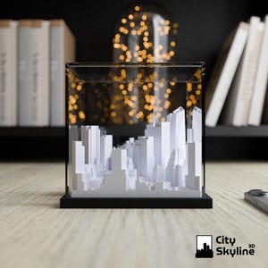 NYC TimeSquare | Pocket City Skyscraper | City Skyline with Acrylic Display Case | Gifts and desk deco | Miniature