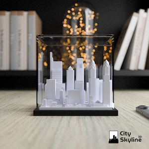 Philadelphia Skyscrapers | Pocket City Skyscraper | City Skyline with Acrylic Display Case | Gifts and desk deco | Miniature