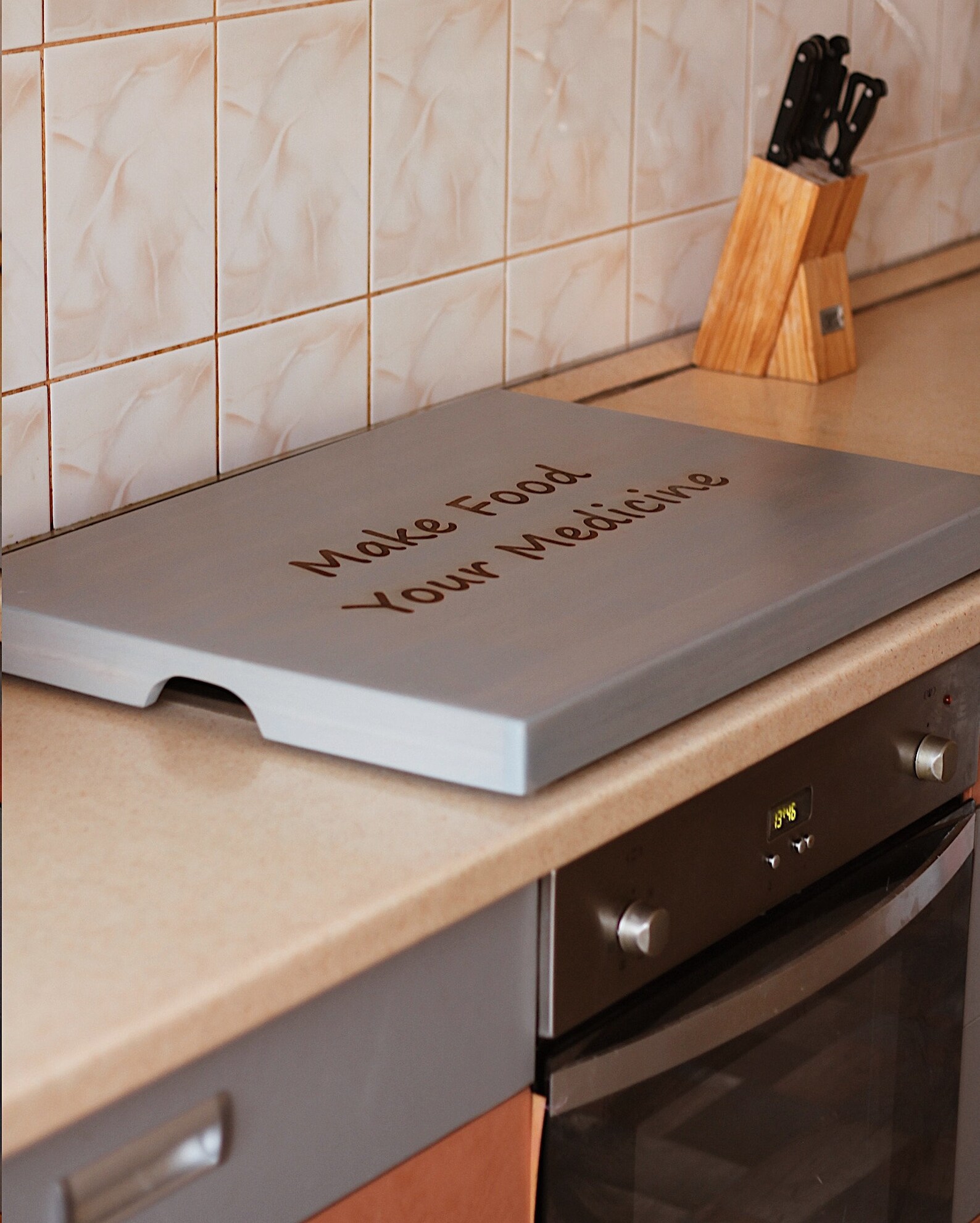 ALDER Wood Stove Top Cover for Gas Stove Modern Handmade Etsy