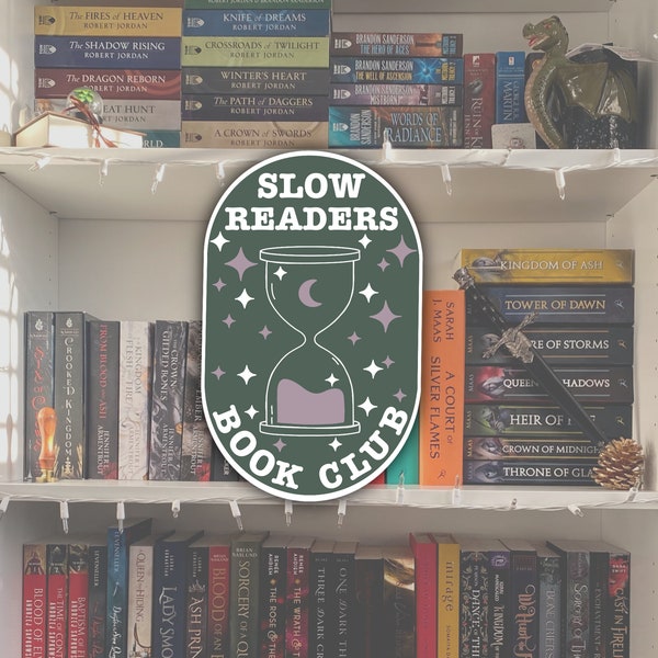 Slow Readers Book Club Badge Sticker | BOOKISH Sticker | BOOK LOVERS Sticker
