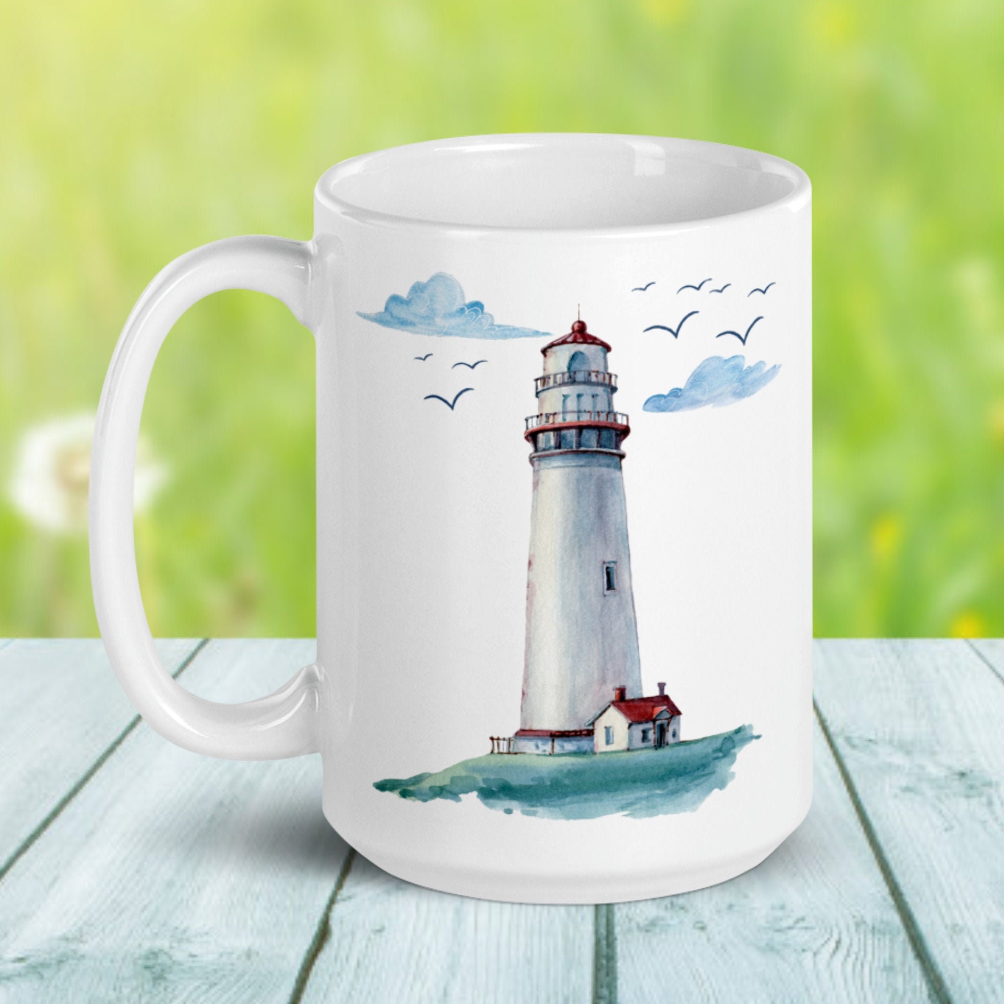 Lighthouse mug lighthouse gifts nautical mug coastal mug Etsy