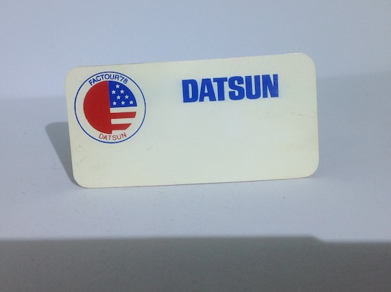 DATSUN EMPLOYEE / SALESPERSON name badge tag