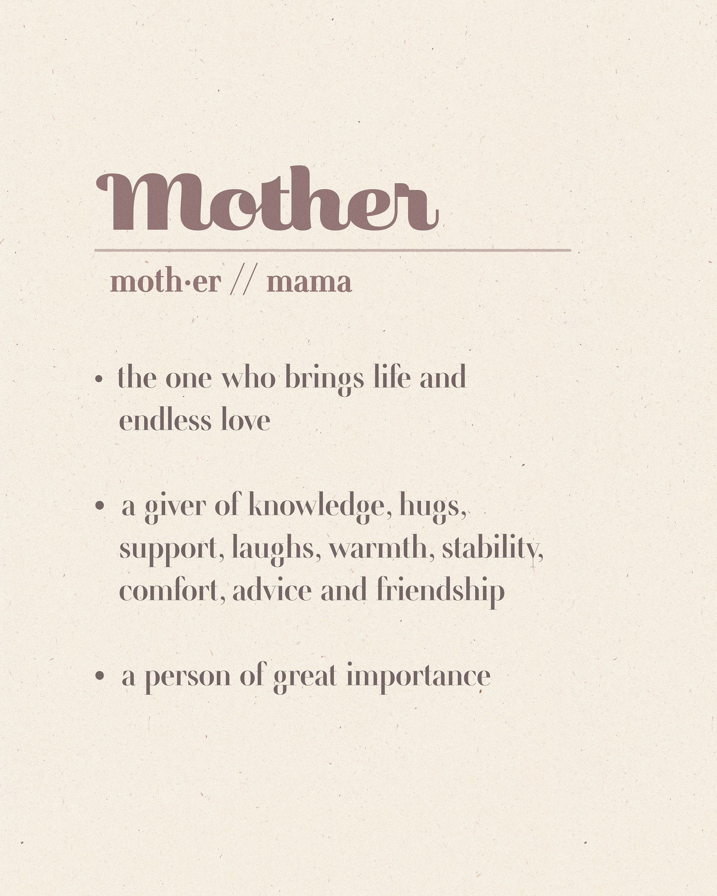 Mother Definition Printable Wall Art Instant Download Gifts Etsy UK