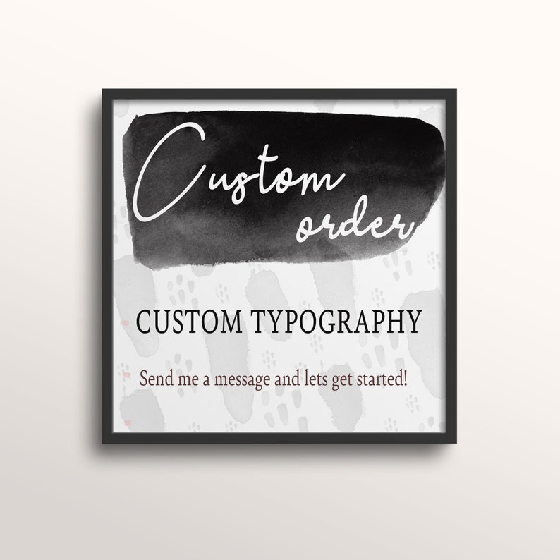 custom piece wall art Custom Order Typography printable wall art home decor digital download