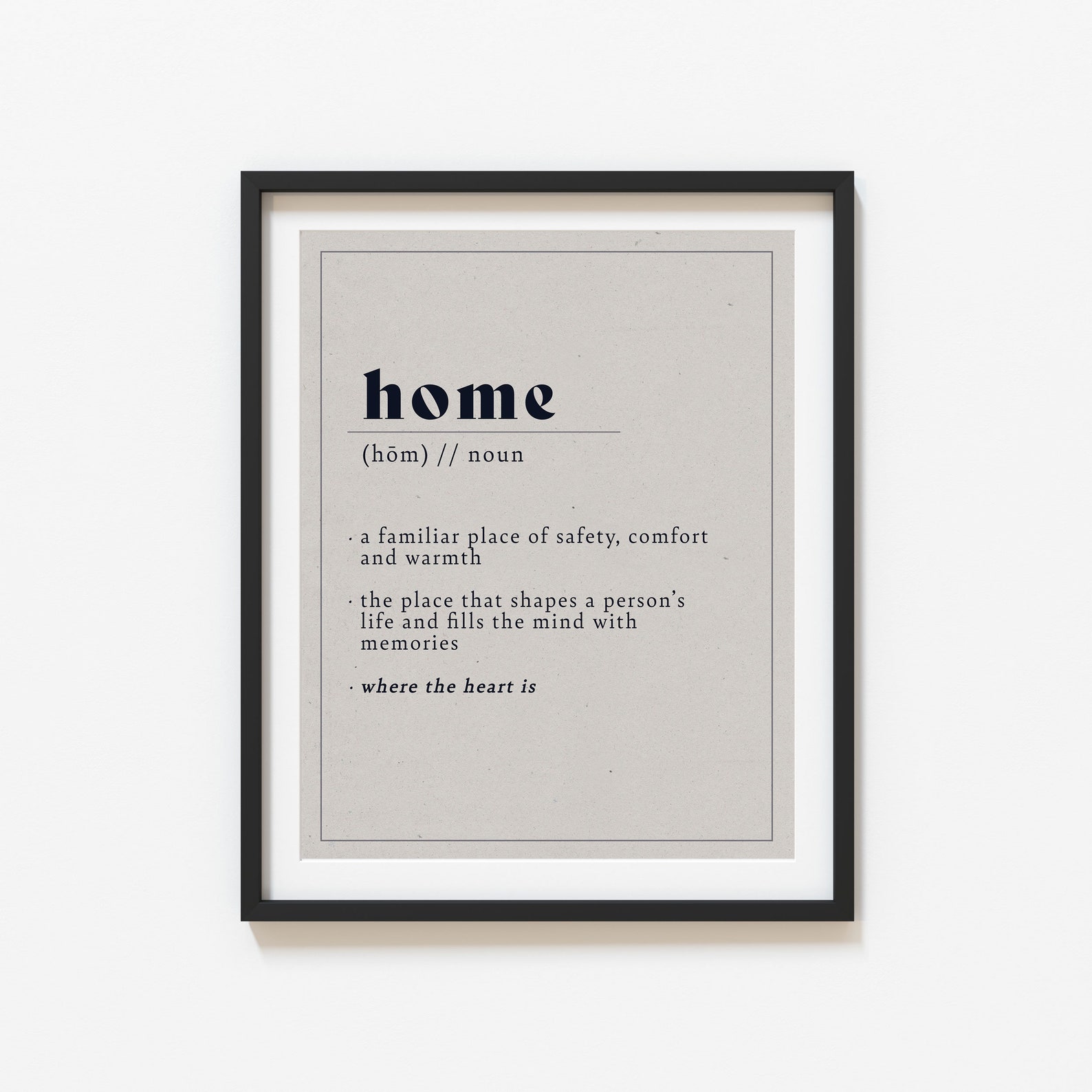 Home Sentimental Definition Wall Art Printable Art Instant Etsy