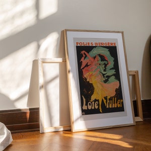 Jules Chéret, Vintage Plakatdruck, Folies-Bergère, Loïe Fuller, Jugendstil Plakat, Maximalismus, Pariser Ästhetik, Vintage-Theaterplakat