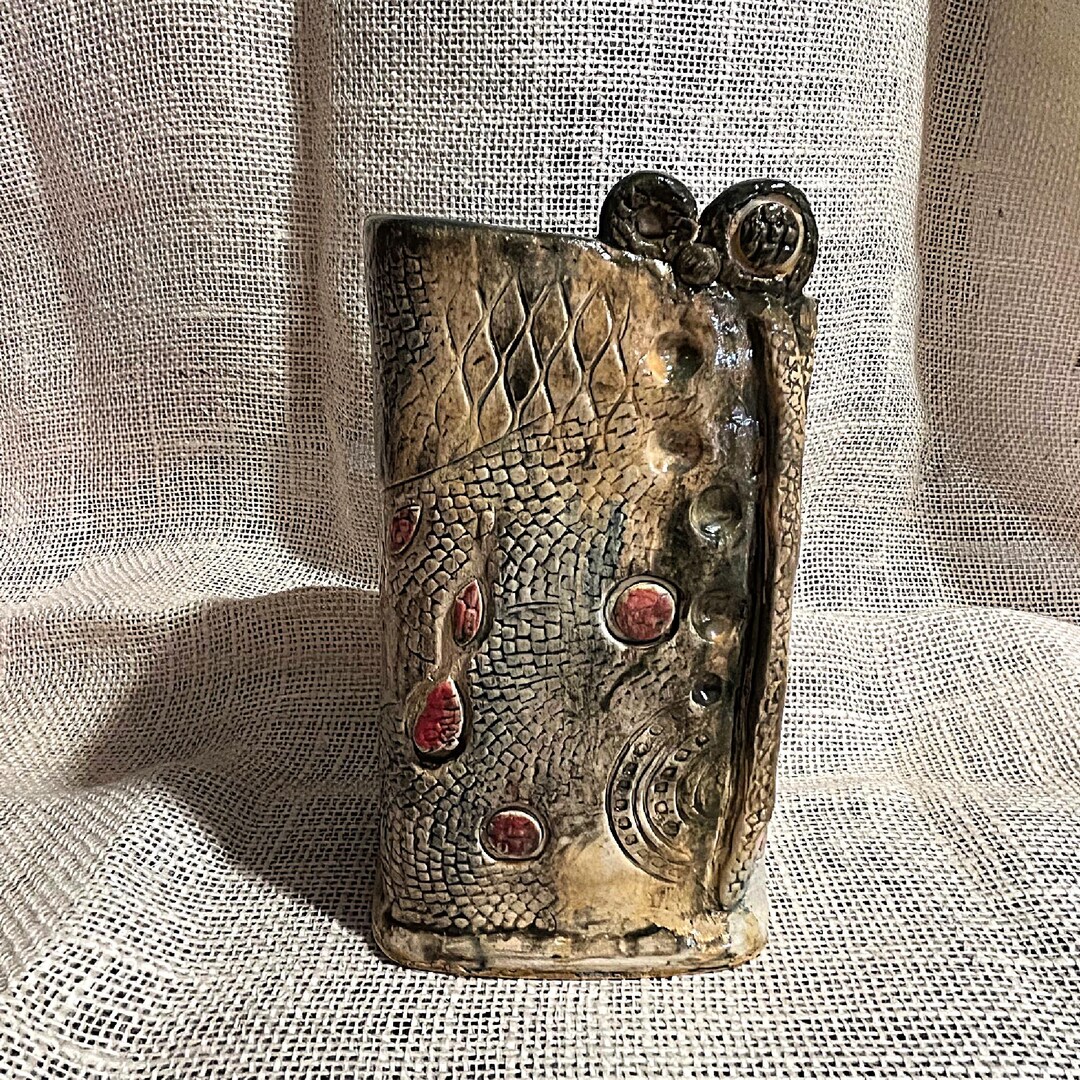 Handmade Rectangular Vase, Textured, Ceramic, Handbuilt - Etsy