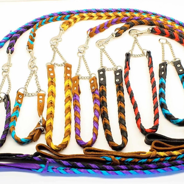 Leather Martingale Collar Etsy