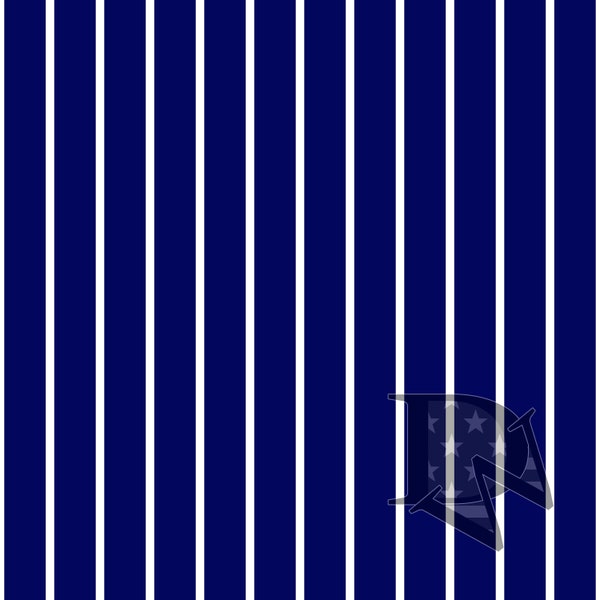 Dark Navy with White Pinstripes Pattern Seamless File or Digital Paper JPG 12x12