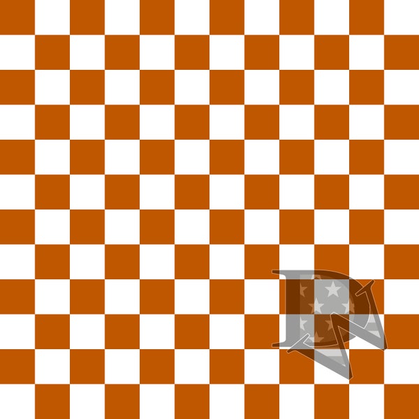 Burnt Orange and White Checker Pattern Seamless File or Digital Paper JPG 12x12