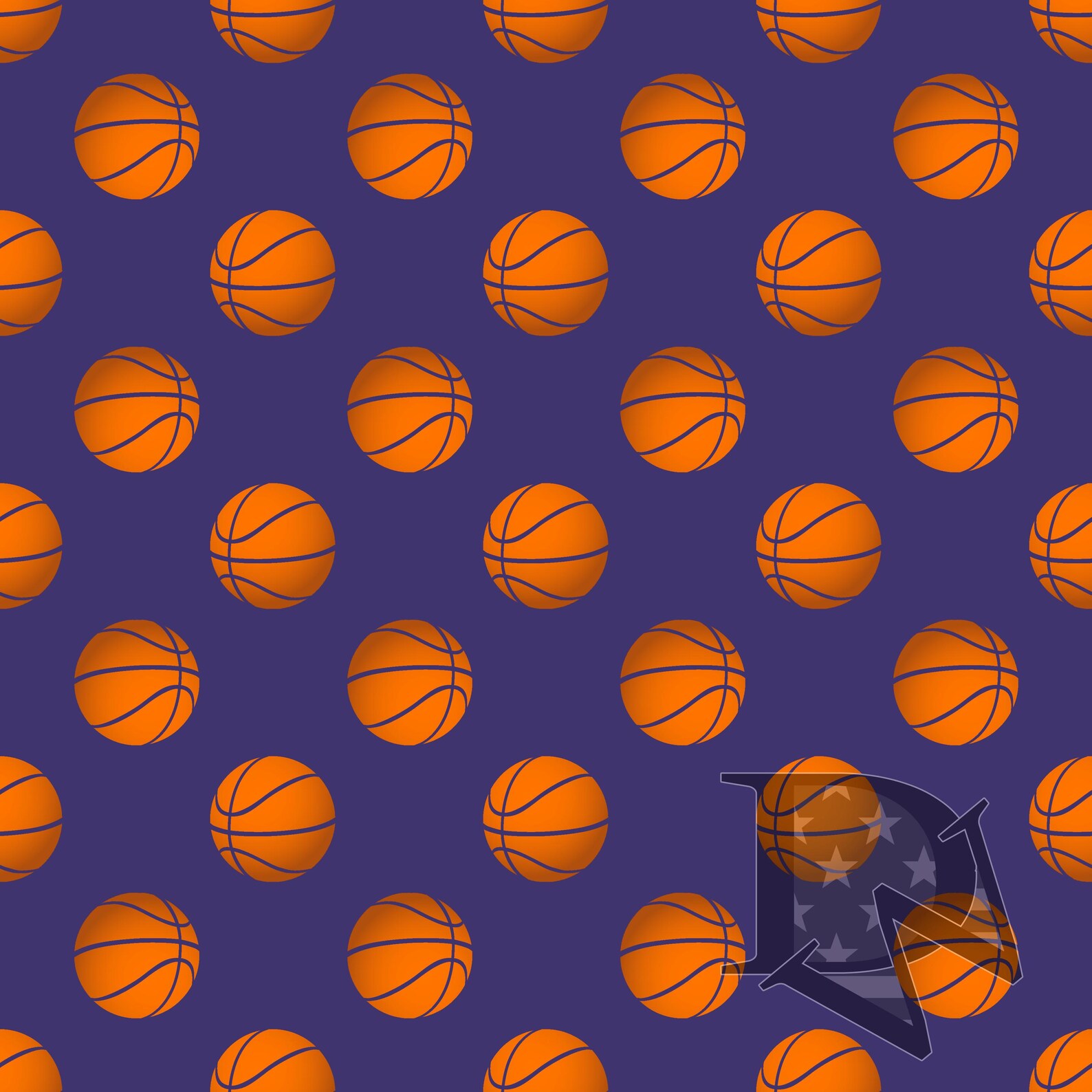 Basketball Pattern Seamless File JPG - Etsy