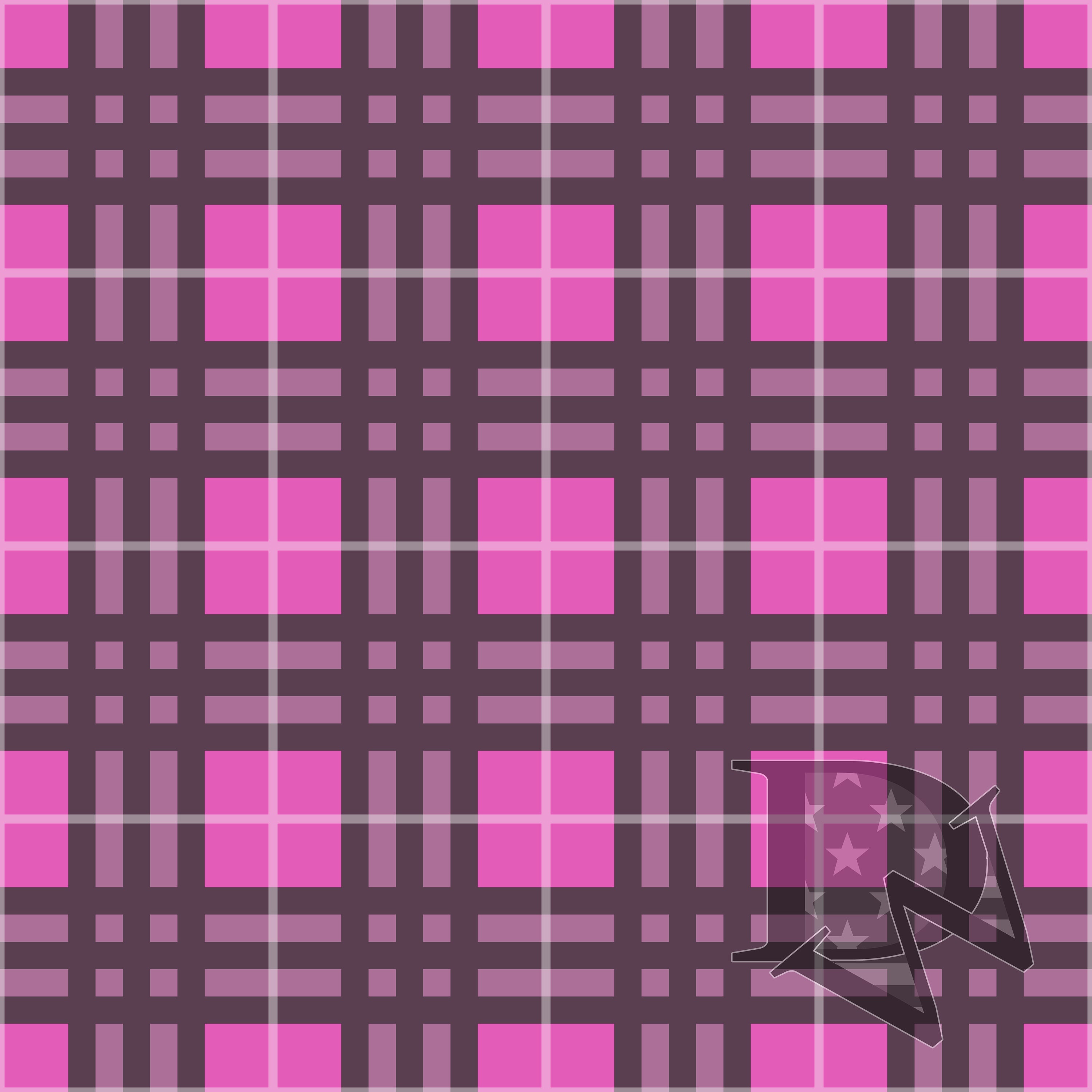Pink and Black Plaid Pattern With White Accent Seamless File or Digital ...