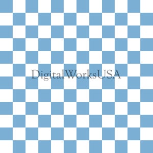 Light Blue and White Checker Pattern Seamless File or Digital Paper JPG 12x12