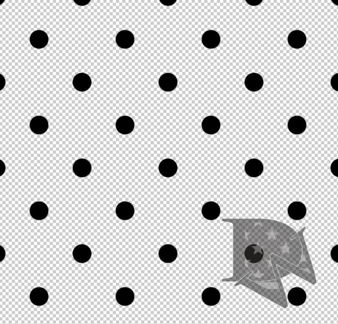 Black Polka Dot Pattern on Transparent Background Seamless File or ...