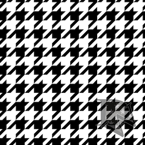 Black and White Houndstooth Pattern Seamless File or Digital Paper JPG 12x12