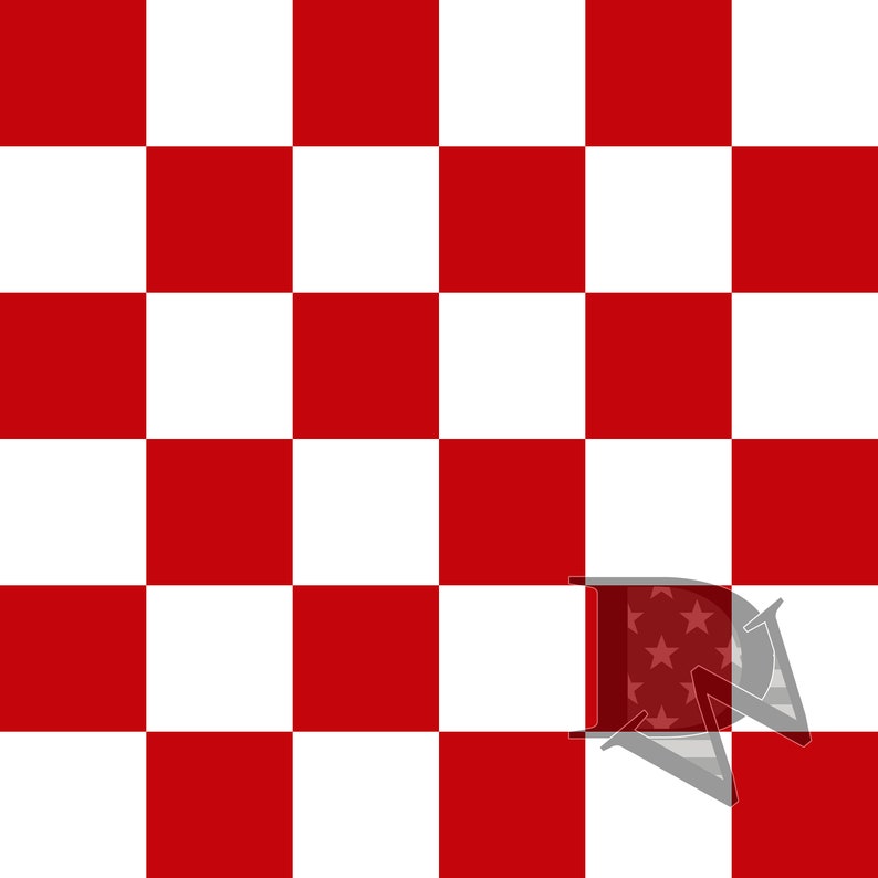 Red and White Checker Pattern Seamless File or Digital Paper JPG 12x12 image 2